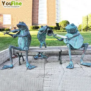 金属花园艺术青铜青蛙雕塑