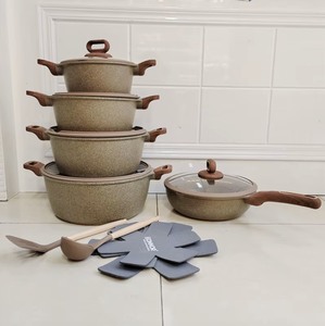 Juego de 15 piezas de botones de junta tórica para ollas de 20-32 cm y sartén poco profunda de 28 cm, utensilios de cocina vintage moteados, distribución B2B - Product Image 2
