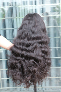 Peluca de Cabello Humano Largo y Ondulado de Primera Calidad, Aspecto Natural, Cabello Virgen, para Mujeres, Proveedor Mayorista - Product Image 4