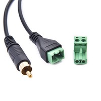 Cable adaptador de audio RCA macho sin soldadura a terminal sin soldadura, cableado de audio Lotus macho, conector AV