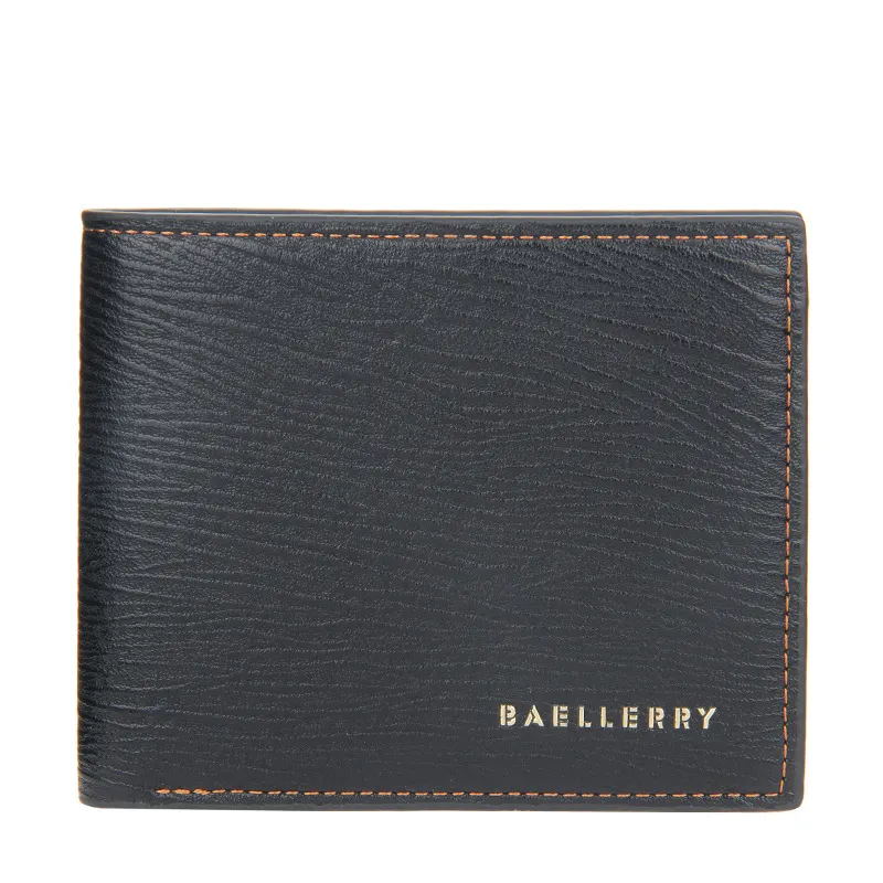Baellerry Luxury PU Leather Card Holder Designer Bifold Minimalist Small Men Wallet