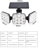 Lámparas solares Lámparas de jardín al aire libre Se iluminan automáticamente cuando se oscurece Control remoto dividido, garaje con sensor de cuerpo humano