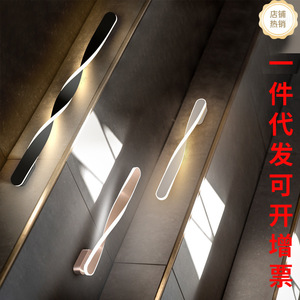 Lampe murale minimaliste, longue bande lumineuse LED pour chambre à coucher, salon, fond de télévision, décoration intérieure - Product Image 4