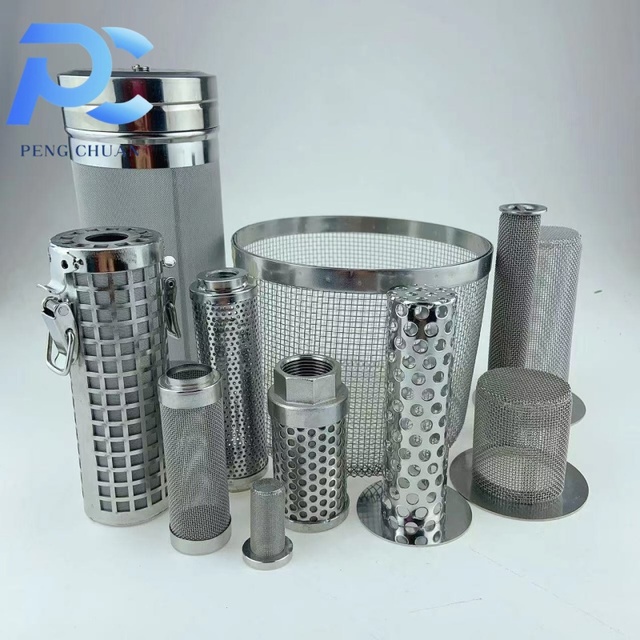 Food Grade SS304/316L Stainless Steel Water Filtration Filter Cylinder Screen Mesh