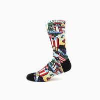 Chaussettes imprimées personnalisées pour le fitness et la course à pied, sans couture et faciles à personnaliser, chaussettes mi-mollet tendance