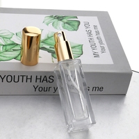 Flacon de parfum carré haut de gamme 10 ml 30 ml 50 ml en verre avec vaporisateur portable