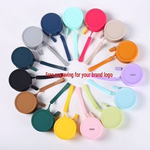 Neutral Round Silicone Coin Purse and Headphone Bag - Portable Zipper Travel Bag, Suitable for Mini Cosmetics - Product Image 2