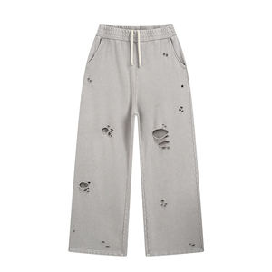 2025 Otoño/Invierno recorte pantalones desgastados 420G peso pesado Decay Snow Wash Vintage - Product Image 1