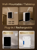Diffuseur d'arômes électrique à commande par application, sans eau, rechargeable, portable, en plastique, pour la maison, mural ou de bureau