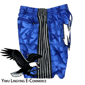 Vente en gros Amérique Top Broderie Basketball Shorts avec poches Séchage rapide et respirant - Product Image 5