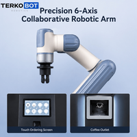 Machine à café robotisée TERKOBOT NOVA2, robot collaboratif à 6 axes, kiosque de vente automatique de café, café 24h sans personnel, équipement de café