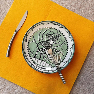 Low Price Discount Country Style 9-inch Eco-Friendly Food Safe Customized Pattern Bone China Dinner <b>Plate</b> Set with Gift Box - Product Image 2