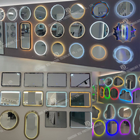 Espejo de tamaño personalizado moderno Espejo Inteligente con pantalla táctil redonda Espejo de baño inteligente Espejo de maquillaje LED sin marco