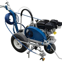 Machine de marquage routier à pulvérisation à froid STRAIGHTWAY avec moteur essence 6,5 CV, facile à utiliser pour le marquage des lignes de parking