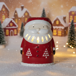 Calentador de Velas con Diseño Navideño, Lámpara de Perfume, Regalo, Cerámica, Eléctrico, Aromaterapia, Decoración del Hogar, Enchufe Multiusos, Enchufe Estadounidense, <span class=keywords><strong>Bombilla</strong></span> Halógena - Product Image 1