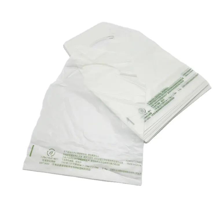 100% Biodegradable Shopping Packaging Garbage Bags Trash Shopping Bags With Logos Plastic