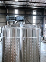 Cuve de mélange en acier inoxydable avec agitateur pour sauces alimentaires, sirops, boissons, liquides et traitement à température contrôlée