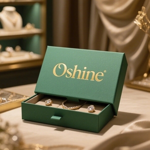 Boîte cadeau de luxe personnalisée pour bijoux, emballage rigide en carton avec fermeture magnétique, tiroir avec coussin intérieur, vente en gros - Product Image 6