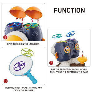 Outdoor Sport Toys Launcher Soft <strong>Plastic</strong> Saucer Game Flying <strong>Disc</strong> for Kids with Catch Net - Product Image 3
