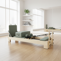 Appareil de Pilates haut de gamme personnalisable en bois d'érable avec résistance réglable, idéal pour les studios de Pilates, vente directe d'usine