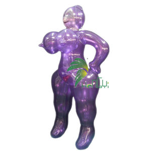 Jouet gonflable Hongyi SPH, fille gonflable transparente violette en PVC, personnage de dessin animé gonflable - Product Image 1