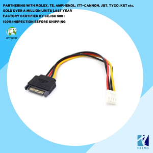 ODM OEM özelleştirilmiş kablo demeti 20 30 40 50cm seri ATA 7 15 22 Pin SATA kadın yay kelepçesi sabit Disk güç kablosu montaj - Product Image 3