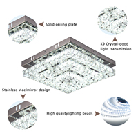 Salon lumières lustre LED plafonniers 3 couches K9 cristal moderne luxe décor à la maison luminaires