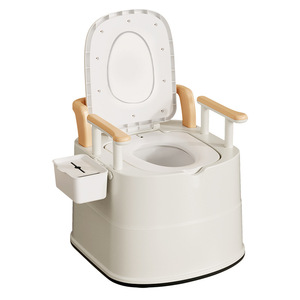<b>Portable</b> <b>Commode</b> Chair For Elderly And Pregnant With Odor Proof Design Slow Closing Lid Bedside Use Standard Size PP Material - Product Image 3