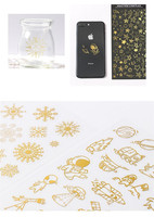 Autocollant estampage or cachet de la poste lettre étoiles décoration manuel Journal Journal DIY décoratif dorure téléphone autocollant