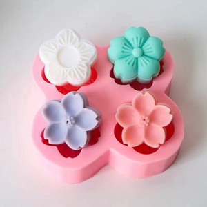Flower Silicone Mooncake Molds Rose Peony Soap Ice Jelly Mold DIY Cake Tools Commercial Use - Product Image 3