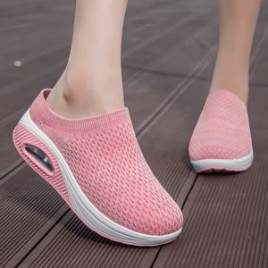 <span class=keywords><strong>Zapatillas</strong></span> de correr con cojín de aire multifuncional de ocio para mujer de <span class=keywords><strong>verano</strong></span>, zapatos perezosos transpirables tejidos con mosca, zapatos deportivos con Pedal de 1 pie - Product Image 1