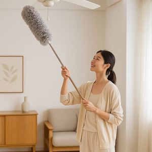 Fiber Dust <b>Duster</b> Retractable Free Bending for Ceiling Fans Round Head Thick Encryption High Cabinet Top Spot - Product Image 1