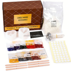 Fournitures pour la fabrication de bougies avec cire de soja, mèches, moules en silicone, colorants et plus encore, kit de fabrication de bougies DIY pour adultes, ensemble d'art et d'artisanat pour débutants - Product Image 1
