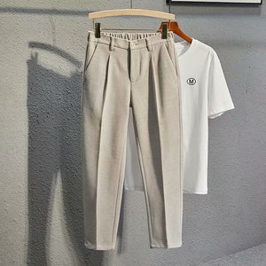 Pantalons pour hommes vente en gros Logo de marque personnalisé de luxe Pantalons intelligents de haute qualité pour hommes Pantalons formels - Product Image 3