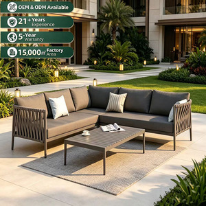 Ensemble <span class=keywords><strong>de</strong></span> canapé et <span class=keywords><strong>de</strong></span> chaises <span class=keywords><strong>de</strong></span> <span class=keywords><strong>jardin</strong></span> en aluminium durable et confortable <span class=keywords><strong>de</strong></span> style nordique pour <span class=keywords><strong>jardin</strong></span>, terrasse, balcon - Product Image 1