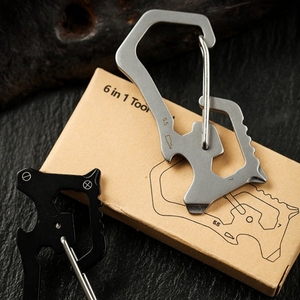 Carte multi-outils <span class=keywords><strong>EDC</strong></span> <span class=keywords><strong>6</strong></span> en 1 pour l'extérieur, outil de poche, accessoires de porte-clés pour le camping, la survie et les situations d'urgence - Product Image 2