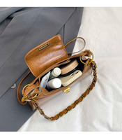 Nouveau Sac à Bandoulière en Cuir PU Huilé Vintage 2026 pour Femme, Sac à Main de Luxe à Chaîne, Pochette Rétro Style Designer