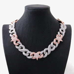 Cadena Cubana Doble de Plata de Ley 925 con Diamantes de Imitación, Venta al por Mayor para Hombre, Miami - Product Image 6