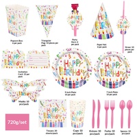 Nouvel ensemble de fête d'anniversaire pour enfants avec décoration thématique pour la décoration de la maison