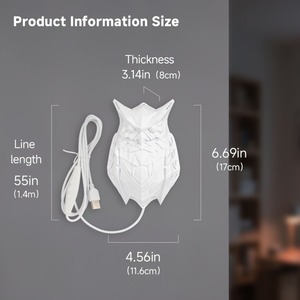 Lámpara de Pared con Forma de Búho y Águila, Proyector Moderno con Luz RGB, Diseño Creativo, Iluminación Animal en 3D, Decoración para Halloween y Navidad - Product Image 4