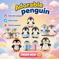 Peluche Pingouin Flottant 8 Pouces Kawaii Mignon Gonflable Bleu, Prix de Jeu d'Arcade Crane Game, Vente en Gros Directe Usine