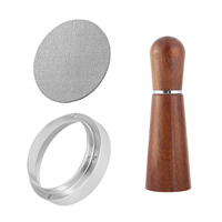 Kit d'outils à café expresso personnalisable avec logo gratuit – Ensemble complet : tasseur à café, outil WDT, entonnoir doseur – Kit d'outils de barista