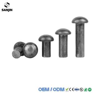 Rivets en fer M8 M10 M12 M14 M16 M18 M20 GB867 à tête demi-ronde, rivets pleins à <span class=keywords><strong>frapper</strong></span>, en <span class=keywords><strong>acier</strong></span> au carbone, longueur de tige 10mm-110mm - Product Image 1