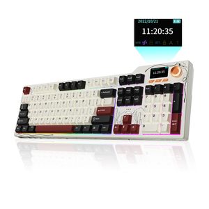 Clavier mécanique sans fil pleine taille OEM ODM AK35I V4 avec écran couleur 114 touches, bouton rotatif, tri-mode, joint, clavier de jeu à commutation à chaud - Product Image 1