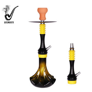 Chichas portables haut de gamme, narguilés, chichas, sheesha, <span class=keywords><strong>bouteille</strong></span> en verre métallique, ensemble de narguilés avec accessoires pour fumer - Product Image 1