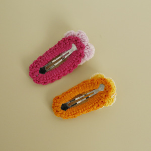 Petites pinces à cheveux simples <span class=keywords><strong>en</strong></span> forme <span class=keywords><strong>de</strong></span> fleur, tissées à la main, fabriquées par la tisseresse, petits accessoires - Product Image 4