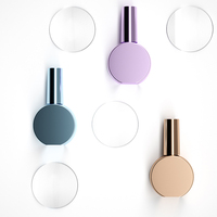 Flacon en verre cosmétique rond de 14 ml pour vernis gel, emballage vide pour laque à ongles et gel coloré