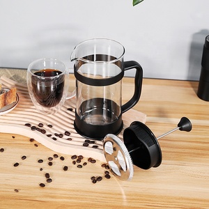 Cafetière à piston portable en verre borosilicate et acier inoxydable pour café et thé, idéale pour le bureau CH-FK6121 - Product Image 2