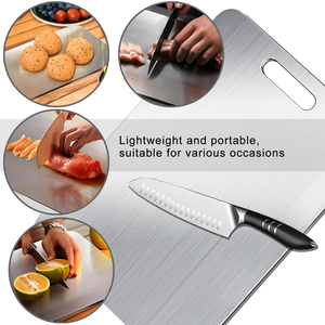 Tabla de Cortar Multifuncional de Acero Inoxidable 304 para el Hogar, Tabla de Cortar de Doble Cara - Product Image 3