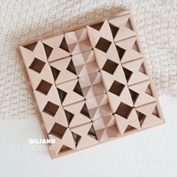 Jouets Montessori JET, blocs en bois en forme de papillon en pierres précieuses, construction spatiale pour enfants, blocs en bois non peints, jouets éducatifs